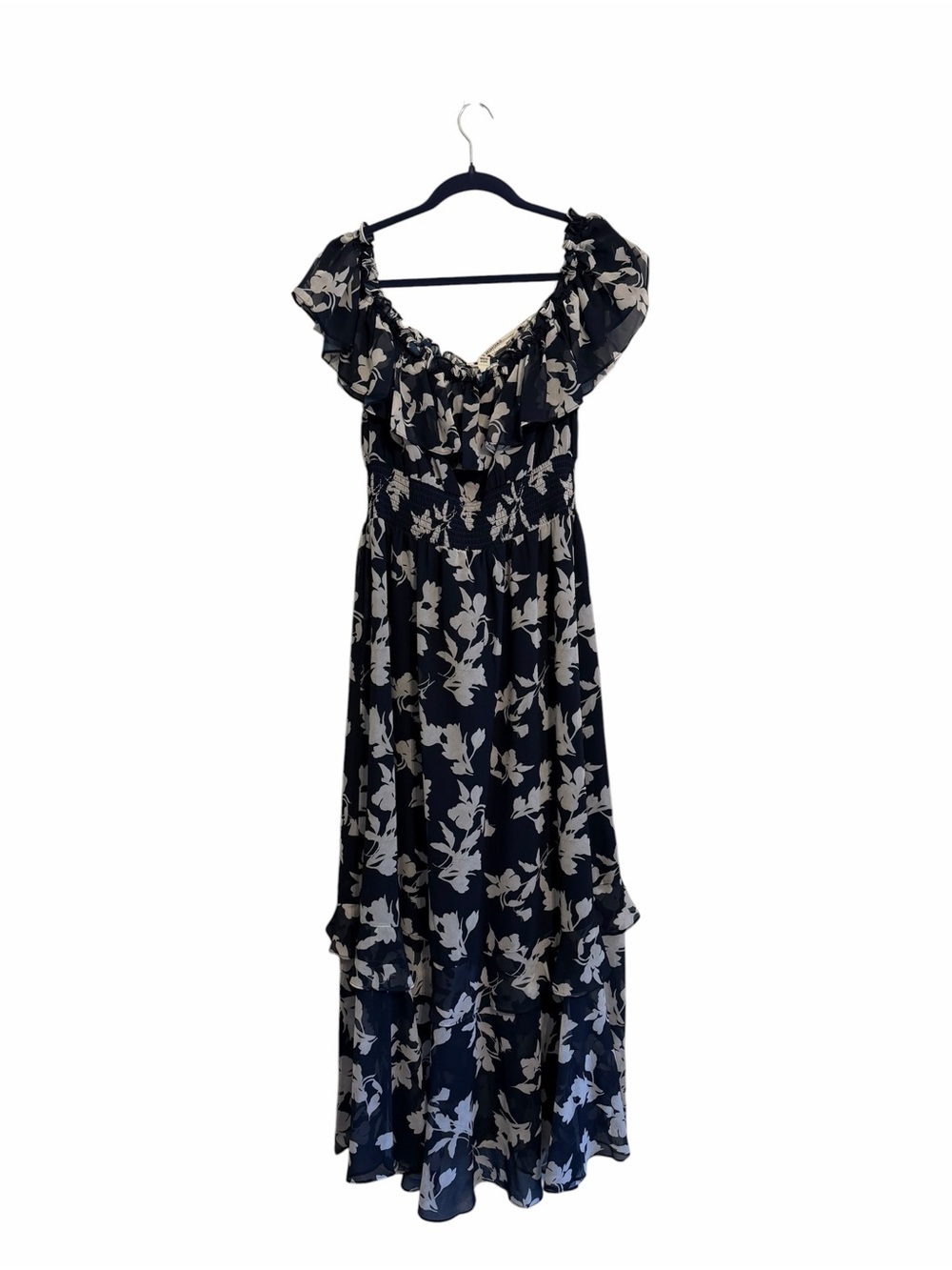 Sachin + Babi Riley Navy Venetia Petal Dress in Size 12 - Picture 4 of 6